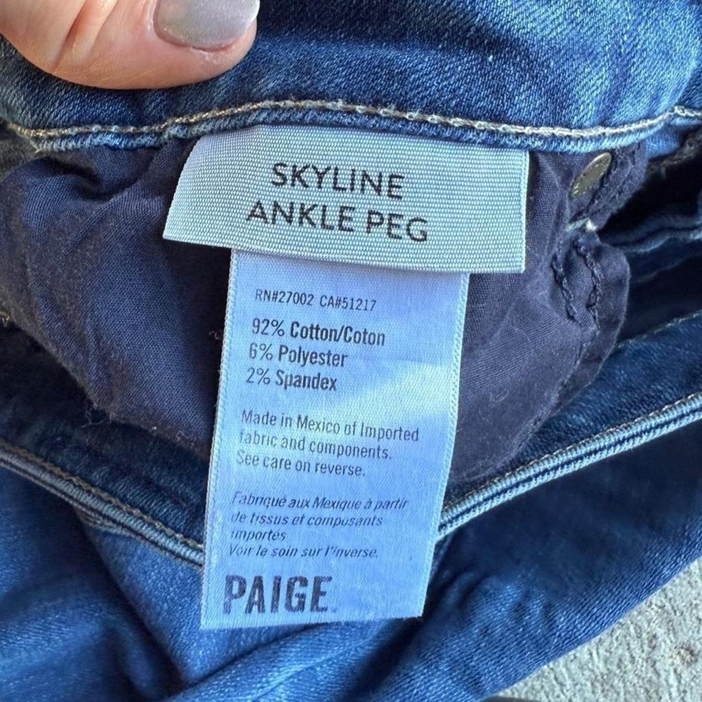 PAIGE Classic Blue Skinny Jeans - Picture 3 of 5